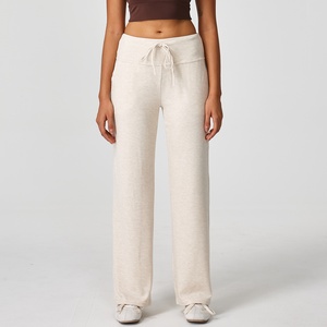 <span class=keywords><strong>Pantalon</strong></span> droit coupe bootcut pour <span class=keywords><strong>femme</strong></span>, taille élastique avec cordon de serrage, ample et fluide, longueur ras du sol, en <span class=keywords><strong>polyester</strong></span>, <span class=keywords><strong>viscose</strong></span> et <span class=keywords><strong>élasthanne</strong></span>, couleur unie, idéal pour l'été - Product Image 5