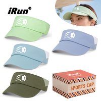 Casquette de sport respirante IRun personnalisable avec logo pour la randonnée, le camping, le baseball, le tennis, protection solaire UV, visière creuse