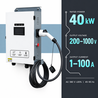 Borne de Recharge Rapide DC 40kW CCS2 pour Véhicules Électriques, Station de Recharge Monopistolet OCPP 1.6J avec Paiement RFID, IP54, pour Flotte, Dépôt, Commercial et Vente au Détail (EVSE)