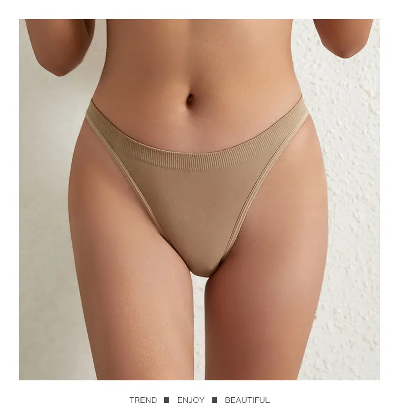 Celana dalam G-string tanpa kelim ukuran M-XL celana dalam wanita Brasil pakaian dalam seksi nilon celana dalam pinggang rendah wanita Lingerie