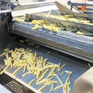 Qiangda patates cipsi ve patates cipsi ve fransız patates kızartma makinesi için kullanılan kızartma üretim hattı yapma makinesi