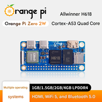 Orange Pi Zero 2W 1 Go 1,5 Go 2 Go 4 Go RAM DDR4 Mini PC Allwinner H618 Orange Pi Zero 2W WiFi BT BLE SBC Ordinateur monocarte