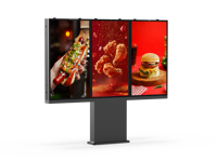 IP66 Fansız Su Geçirmez Android İşletim Sistemli 43 inç Ayaklı 1x3 Matris Dış Mekan LCD Dijital Reklam Totem Çözümü (Central Park için)
