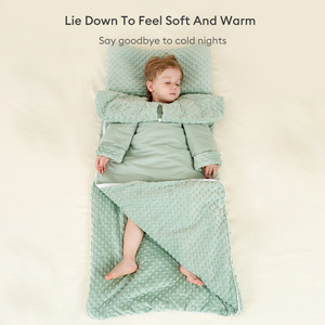 Couverture à manches pour enfants avec imprimé dinosaure mignon couette antikick portable confortable pour garçons et filles - Product Image 4