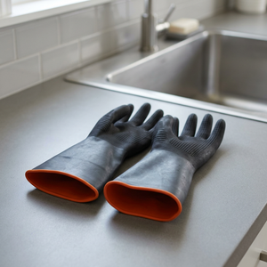 Gants de travail de sécurité de haute qualité, imperméables, en caoutchouc industriel, gants en latex noir pour la protection des mains et des bras, service OEM - Product Image 5