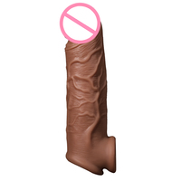 Manchon réaliste pour pénis, extenseur de pénis réutilisable en silicone, préservatifs retardants pour hommes, amplificateur de pénis, jouets sexuels