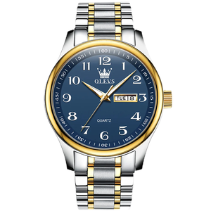 Reloj de cuarzo 5567 rentable para hombre, correa de acero inoxidable a la moda, relojes de pulsera para hombre, manecillas luminosas, reloj de negocios con fecha automática - Product Image 4