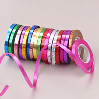 10 mètres/rouleaux 5mm ballon ruban fête anniversaire mariage accessoire Laser ballon chaîne Satin rubans artisanat bricolage fête décoration