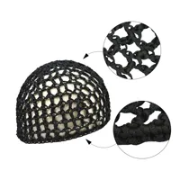 Kit de bonnet à perruque en nylon, réglable, avec filet résistant pour cheveux longs et épais, pour la confection de tresses, le crochet, la couture et le tissage, avec bandeau de maintien en filet, pour usage domestique