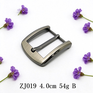 หัวเข็มขัดโลหะผสมสังกะสีทรงเรียวขนาด 40 มม. สีด้านกันเมทัล แบบขาเดี่ยว อะไหล่เปลี่ยนสำหรับเข็มขัดผ้าใบผู้ชาย - Product Image 1