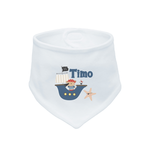 Bavaglino per bambini con nome Pirata + 1 x ciuccio NUK con nome - Product Image 2