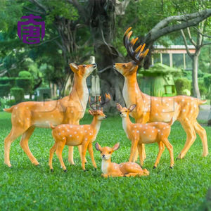 3d Deer Shape Sculpture Animal <b>Light</b> For Garden Park Landscape Lighting Decor Resin Fiberglass Luminous Lighted Lamp - Product Image 2