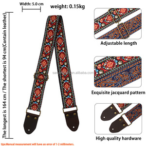 Correa de Hombro para Guitarra con Diseño Jacquard Retro y Elegante, Accesorios para Guitarra con Púas y Cierres para Amantes de la Guitarra - Product Image 5