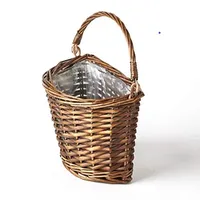 Pots de support paille tissé à la main Bot R sac à main couvercle Rectangle gland cintres à eau panier de plantation hydroponique