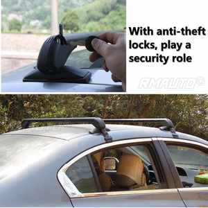 2 barres transversales de toit de voiture 110-115 cm avec serrures antivol et clés - Product Image 4