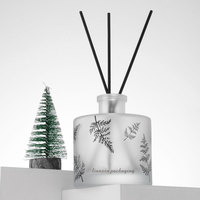Bouteille diffuseur de parfum en verre dépoli mat avec logo personnalisé, 100ml, 150ml, 200ml, bouchon à vis, impression sérigraphique, décalcomanie