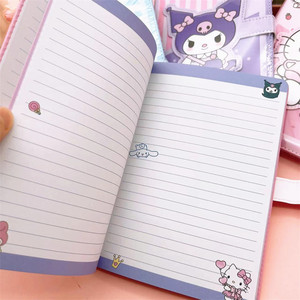 Quaderno con Copertina Rigida in Stile Giapponese, Simpatico Design Kuromi con Orecchie Grandi, Formato 32K A5, Diario con Pagine Interne Colorate, Regalo - Product Image 4