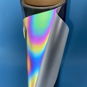 <strong>Rainbow</strong> Reflective Heat Transfer Printing Vinyl Film Iron on <strong>T</strong> <strong>Shirts</strong> - Product Image 1
