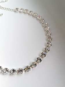 8MM Round Brilliant Cut Moissanite Diamond Tennis Necklace 925 Sterling <b>Silver</b> <b>Choker</b> Engagement Wedding Gift for Partner - Product Image 2