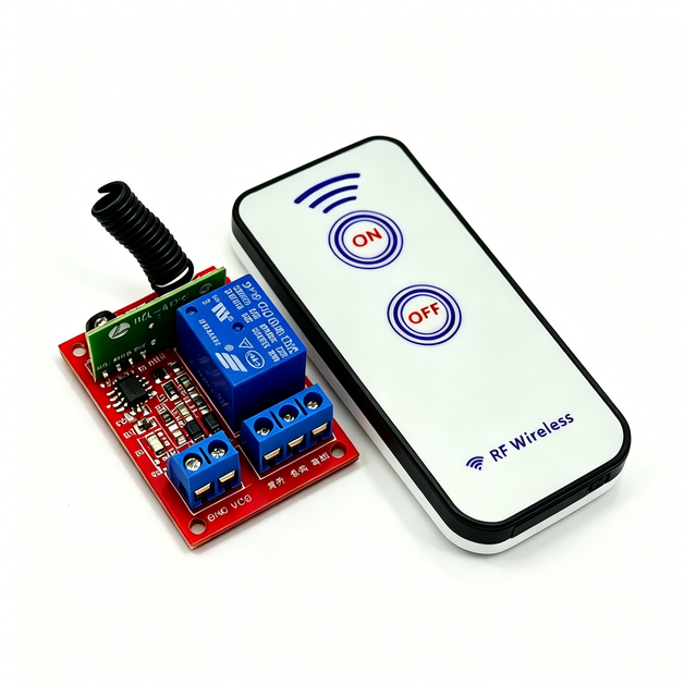 Makerfabs 1 Channel RF Remote Controller DC 5V Includes a Relay Receive Module and a Two-button RF Remote Controller DC 5-5.5V