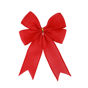 Großhandel Bänder Weihnachts kranz dekorative Weihnachts bogen Material Stoff Sac kleinen Wired <span class=keywords><strong>Ribbon</strong></span> - Product Image 4