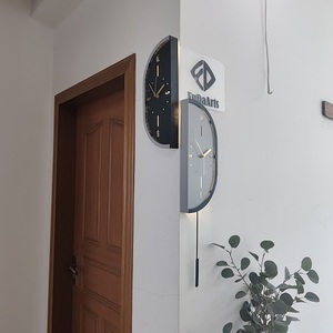 Horloge murale d'angle double face 40CM, nouvelle horloge silencieuse de luxe pour salon, décoration intérieure, livraison directe DDP - Product Image 4