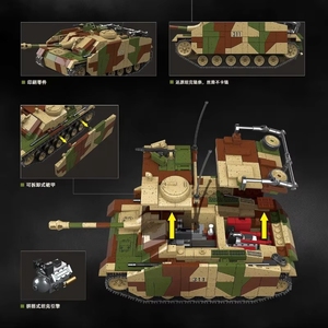 QuanGuan 100306 Nuevo Destructor de Tanques del Segundo Mundo, Modelo <span class=keywords><strong>StuG</strong></span>.III G, Escala 1:28, Juguetes de Construcción DIY para Niños, Juego de Bloques de Construcción - Product Image 5