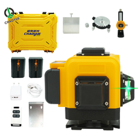 Niveau laser pour sols Green Beam 12 lignes 3D 360 degrés horizontal et vertical auto-nivelant avec télécommande