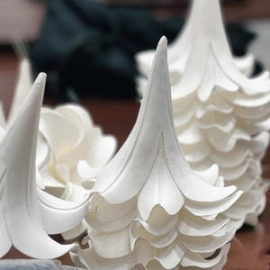 Tête de fleur artificielle Eva Lily, fleur blanche, décoration de plafond pour mariage, 18 cm de haut, simulation réaliste, décoration de mariage - Product Image 2