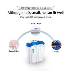 고품질 소형 미니 가정용 트윈 욕조 의류 세탁기 반자동 탑 적재 세탁기 - Product Image 2