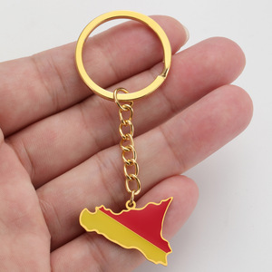 Tùy Chỉnh Khác Nhau Cờ Đức Bản Đồ Men Keychain Cho Quốc Gia Cờ Bản Đồ Thép Không Gỉ Keyring - Product Image 2