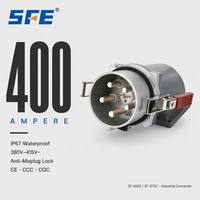 Prise industrielle triphasée SFE CEE/IEC étanche IP67 200A 250A 400A 4 broches 5 broches 3P+N+E, courant élevé 6H