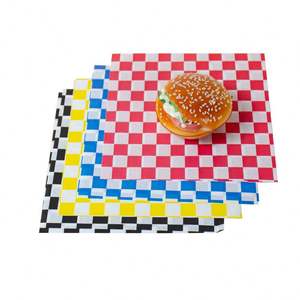 Free Design Customized Printed Logo Food-Safe Grade Burger <b>Paper</b> Greaseproof Deli Meat Wrapping with <b>Wax</b> Coating for Sandwiches - Product Image 3