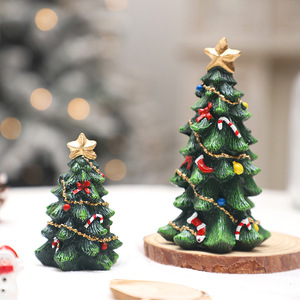 Factory Wholesale Cross-Border <b>Christmas</b> Decorations <b>Mini</b> Ins Style Resin <b>Christmas</b> <b>Tree</b> Ornament for Tabletop Party Decor - Product Image 1