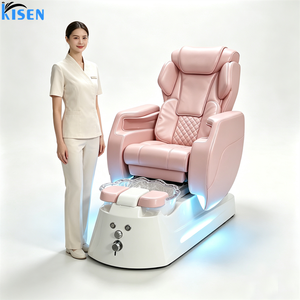เก้าอี้นวดทำเล็บเท้าไฟฟ้าอเนกประสงค์ KISEN Luxury Beauty Nail Salon Furniture พร้อมอ่างแช่เท้าสำหรับทำเล็บมือและเล็บเท้าสไตล์โมเดิร์น - Product Image 1
