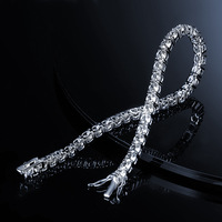 Bracelet tennis en argent sterling 925 avec moissanite 2 mm, géométrique, 7,12 g, serti pavé, pour femme, bijoux haut de gamme tendance, style européen et américain
