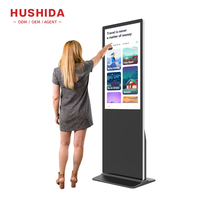 32 43 50 55 pouces 2k 4k support au sol kiosque totem tactile affichage numérique lecteur publicitaire écran lcd