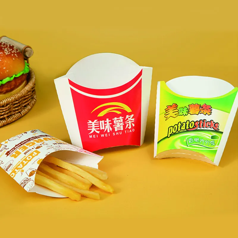 Kundendefinierte Packbox für Hamburger Burger, Verpackung für Pommes-Friedchen Hühnerbox, Verpackung für Fast-Food Papierbox