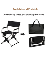 Nouvelle chaise de maquillage moderne en aluminium léger, chaise de camping et de pêche d'extérieur, chaise de réalisateur compacte