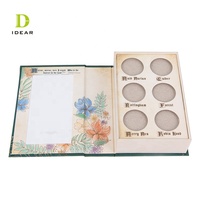 Boîte d'emballage d'ombre à paupières avec miroir Rectangle forme de livre personnalisée affichage de produits de luxe boîte de papier cosmétique