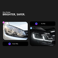 Phare LED Plug and Play style 7.5 pour VW Golf 6 Mk6 2009-2012, double projecteur, remplacement direct, mise à niveau