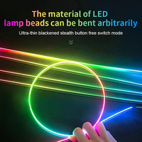 Bande lumineuse LED pour voiture RGB 12V DC résistante aux UV, plug-and-play, programmable par USB, éclairage d'ambiance intérieur automobile