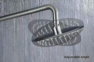 Robinet mélangeur cascade à haut <span class=keywords><strong>d</strong></span>ébit en laiton raffiné brossé, durable, pour eau chaude et froide, ensemble <span class=keywords><strong>de</strong></span> robinetterie <span class=keywords><strong>de</strong></span> <span class=keywords><strong>douche</strong></span> pour salle <span class=keywords><strong>de</strong></span> bain, vente en gros - Product Image 4