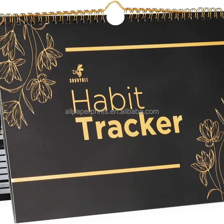 Journal de suivi des habitudes quotidiennes et tableau des objectifs-calendrier de suivi des objectifs de motivation: planificateur d'objectifs de 24 mois