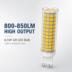 หลอดไฟ LED ข้าวโพด G9 7W 138LED 800-850LM AC 120V/230V SMD ปรับความสว่างได้ FCC ETL CE RoHS 15000H รับประกัน 2 ปี โคมไฟระย้า - Product Image 1