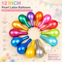 Ballons ronds en latex de 12 pouces, version brillante, ALO, décoration pour Noël, anniversaire, baby shower, mariage