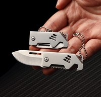 Mini couteau pliant en acier inoxydable, couteau d'ouverture de boîte, acier D2, canon portable, tranchant, OEM ODM, bricolage, chaîne de clés