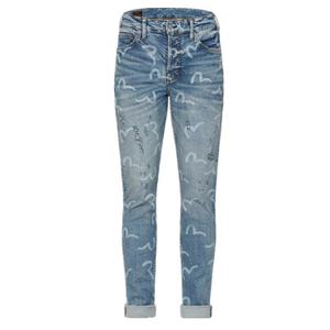 กางเกงยีนส์เดนิมทรงวินเทจคุณภาพสูงจากโรงงาน ลายพิมพ์มือนกนางนวลทั่วตัว ซักแล้วใส่สบาย - Product Image 4