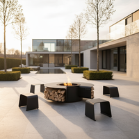 Poêle à bois d'extérieur autoportant pour grand jardin, patio, cour