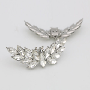 Eleganti fermagli per scarpe a forma di ala d'angelo con strass, decorazioni rimovibili per tacchi alti, accessori per scarpe da sposa da donna - Product Image 5